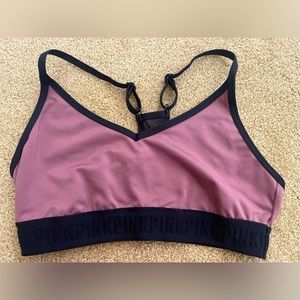 PINK by VS sports bra size Medium. pink and black